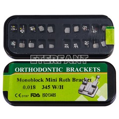 20PCs TERFANT Dental Ortho Bracket Brace Monoblock MIM Mini ROTH 018 345Hook