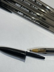 BLACK Bic Cristal Ballpoint Pens Lot of 11 NEW 1.6mm Xtra Bold Smooth Writing