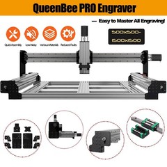 QueenBee PRO CNC Router Machine 4 Axis Mechanical Kit with Tingle Tension System