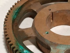 Falk cast brass spur gear 8.500 OD 2.850 bore industrial machine gear, FA 124 C