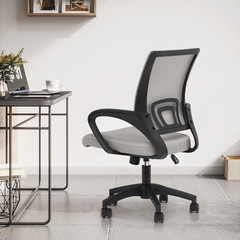 1Pc Adjustable Height Computer Home Office Ergonomic Desk Mesh Chair Light Grey