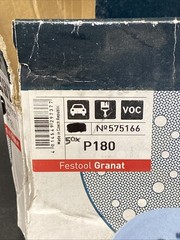 Festool 575166 Granat 6″ P180 Grit D150 P180 GR/100 50 Pack Sanding Discs L6