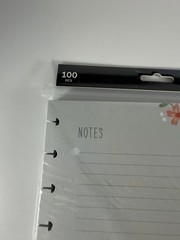 Happy Planner Classic Filler Paper Lined Floral Notes Gray 100 Sheets