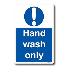 Wash Only Sticker – Kitchen Safety Signs by stika.co (Hand wash Only)