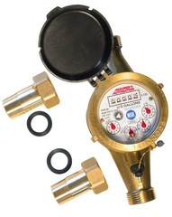 3/4” Water Meter: Lead Free Brass, NSF Certified, Multi-Jet, Gallons 3/4″