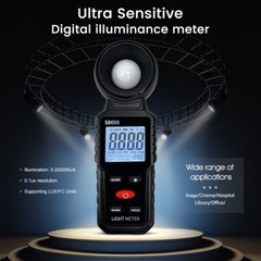 Digital Illuminance Meter Lumen Brightness Tester High Precision Photometer