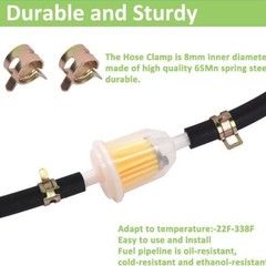 3/16 Inch ID Fuel Line Hose – 10 Feet Fuel Line for Small Gas Diesel Powersports