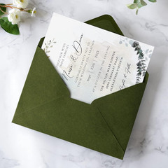 50 PCS/Pack A7 Envelopes 5.25 x 7.5” Olive Green Envelopes For 5×7” Wedding…