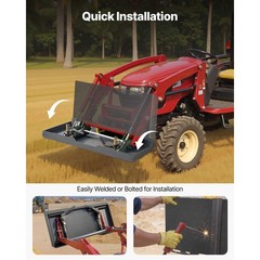 1/2″ Skid Steer Mount Plate 45″ Universal Quick Attach Skid Steer Loader Plate