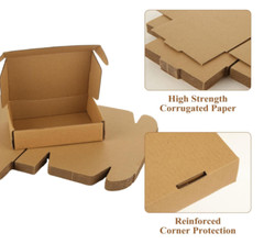 10~100-5×2.7×1.5in Shipping Boxes Pack Brown Corrugated Cardboard Boxes giftbox