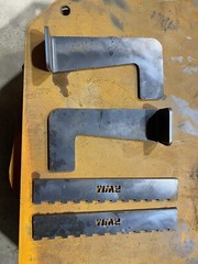 RWM Universal Brand New Weld-On 9″drop step 4pc kit Raw Steel Step 1/4″ Thick
