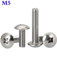 M5 -0.8 Metric 316 Stainless Steel Phillips Truss Head Machine Screws Bolts 18-8