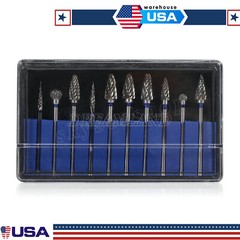 Tungsten Carbide Dental Acrylic Bur Drill 2.35mm Fit Teeth Handpiece 10pcs/set