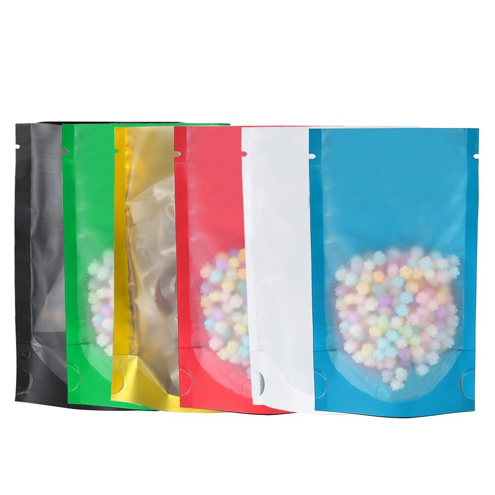 4CustomPrint Smell Proof Foil Mylar Heat Seal Open Top Stand Up Storage Pouches