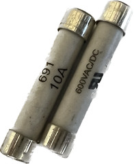 Ceramic Fast Fuse 691, 10A 600VAC/DC  6x32mm (2 pcs/pk) for Digital Multimeters