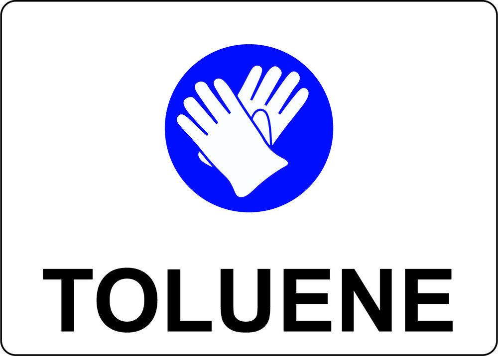 TOLUENE 1 | Laminated Vinyl Decal Sticker Label