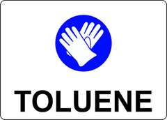 TOLUENE 1 | Laminated Vinyl Decal Sticker Label