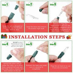 Mudder 100 Pcs Mini Christmas 2.5 Volt 100 Count (Pack of 1), Clear