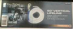 FALLTECH 50′ VERTICAL LIFELINE 5/8″ SIZE W/ CONNECTOR + C #A8150T (NEW IN BOX)