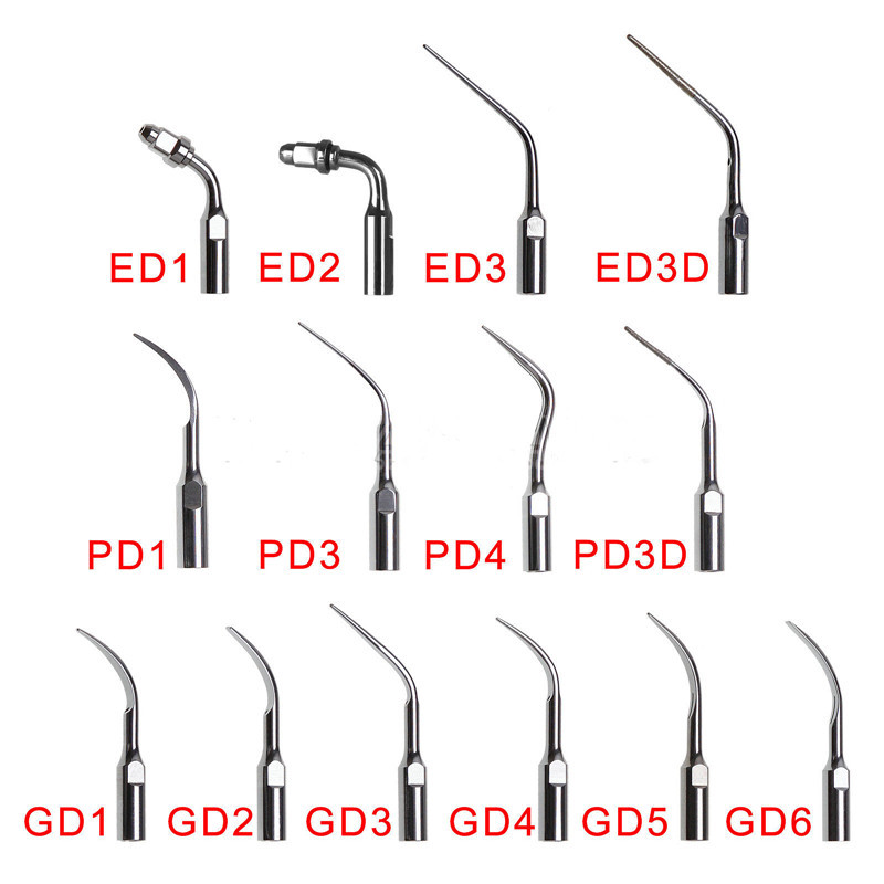 14 Type Dental Ultrasonic Scaler Scaling Endo Perio Tip Fit DTE SATELEC (G P E)