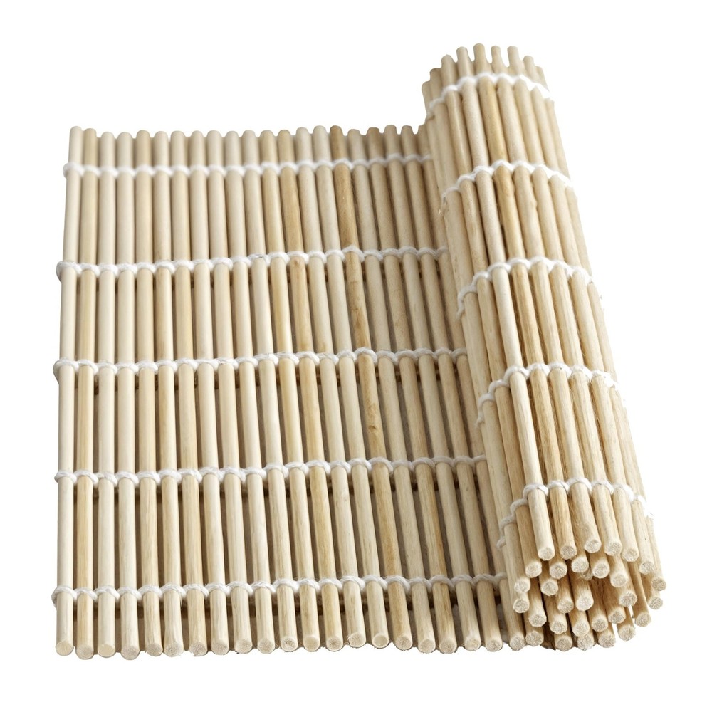 Bamboo Sushi Rolling Mat 9 x 9.375, Natural
