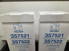 Lot of 600 CORNING FALCON 357521 Serological Pipet 1 mL 0.01 Increment – New