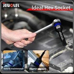 JEUCLEL 12mm Hex Impact Bit Socket, H12 1/2-Inch Drive 1PC | 12MM