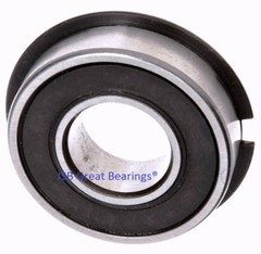 (Qty.10) 6203-2RS NR Sealed Ball Bearing W/ Snap Ring, 17x40x12 6203-2RS-NR