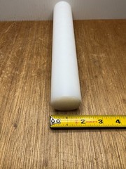1-3/4″ Diameter X 10″ Length UHMW PE Plastic White Round Rod Bar Stock USA