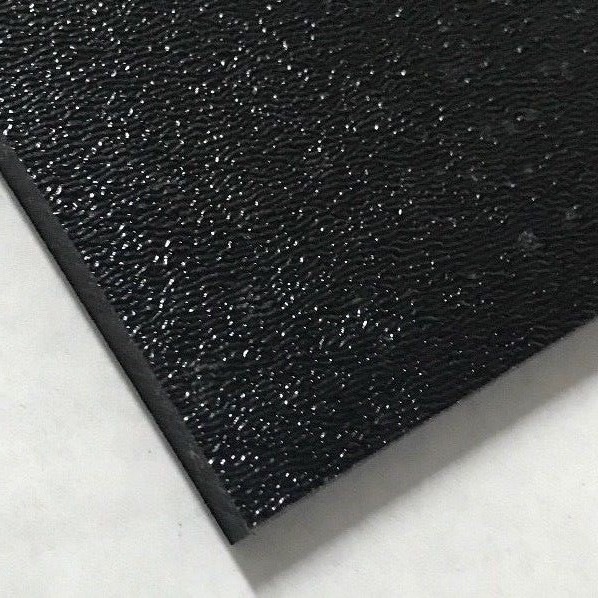 ABS Black Plastic Sheet 1/4″ x 24″ x 24” (.250″) 6mm – Haircell 1 Side Stereo
