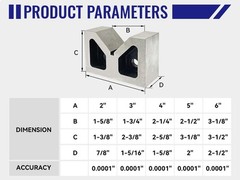 HFS(R) Cast Iron V Block Set (6 X 3-1/8 X 2-1/2 Inch),Accuracy 0.0001″