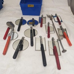 Lot of 13 Assorted Shapes and Sizes Blue Point Inspection Mirror Set LOT-7