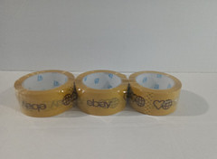 3 Rolls Official eBay Brand Logo Yellow Packing Packaging Tape Shipping 2″ X 75”