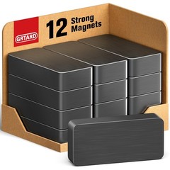12 Pack Heavy Duty Ceramic Magnets Strong, 1 7/8″ x 7/8″ x 3/8″ Rectangular F