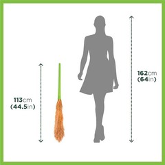 Scotch-Brite Combo No-Dust Broom Long Handle Easy Floor Cleaning Multi-Use 1