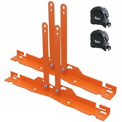2Pcs Wheel Toe Alignment Tool Plate Kit with two 5M tape measures Orange/Black