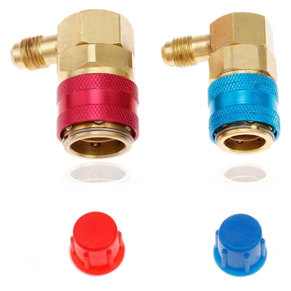 High Low Side AC Quick Coupler Manifold Adapter Set 1/4″ SAE R134A
