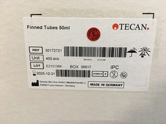 Tecan REF 30172721 Finned Tubes 50mL TUBE 50 ML PP 30/115 MM CONICAL BOTTOM