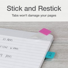 Redi-Tag Write-On Tabs, Repositionable Small Size, 40 4 Vivid Colors