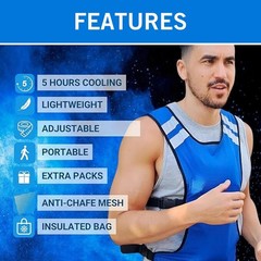 Cooling Vest for Men Women – Ice Vest Cooling Vest With 8 Reusable Ice Packs