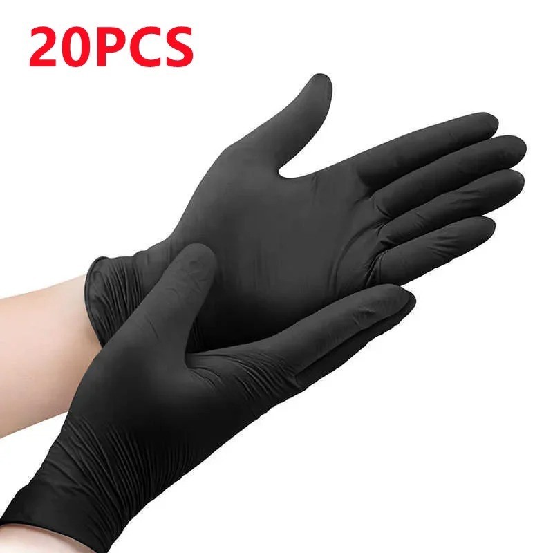 Disposable Black Nitrile Gloves 4 Mil Powder Free Latex Free 20 50 100PCS