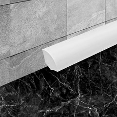 Flexible Quarter round Molding Self Adhesive (White, 10 Ft) Peel and Stick Flex