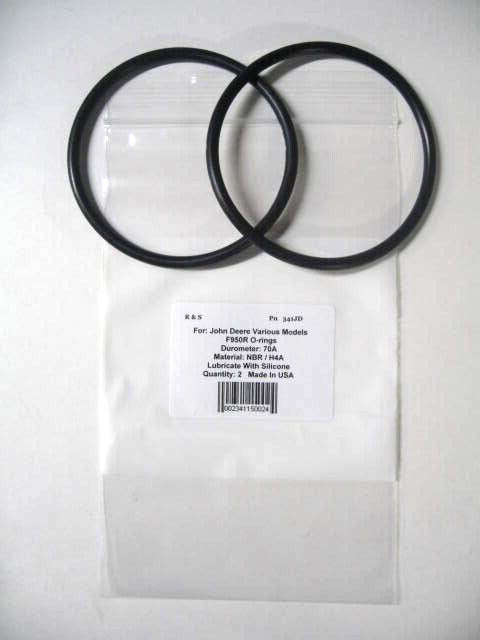 2 John Deere F950R Compatible O-rings / R&S 341JD / NBR H4A Material