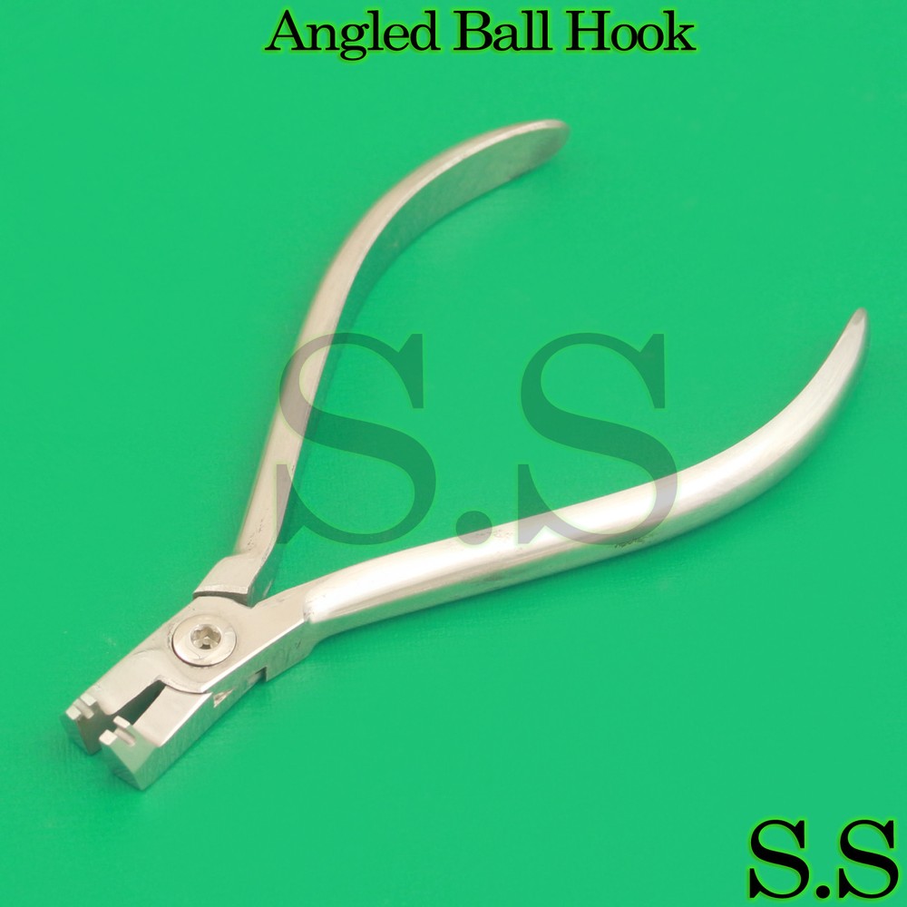 Angled Ball Hook Crimping Dental Orthodontic Auxiliaries Crimping Pliers
