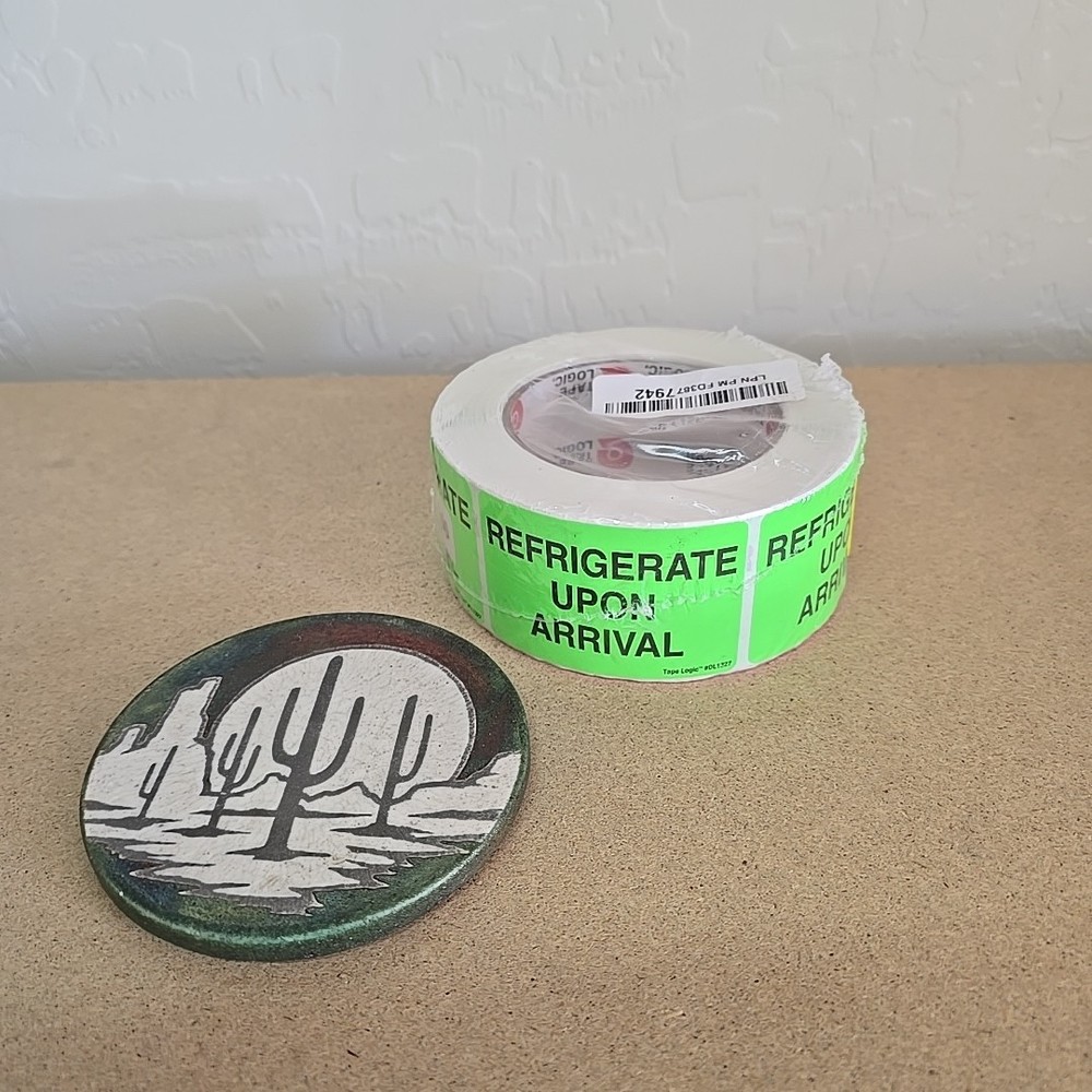 500ct Refrigerate Upon Arrival Labels 2×3 Fluorescent Green Tape Logic