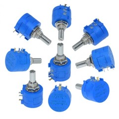 2/4/6Pcs 10-100K Ohm 3590S Rotary Wirewound Precision Potentiometer Pot 10-Turn