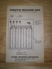 Instruction Manual Proto Board 104 Global Specialties Corporation 1980