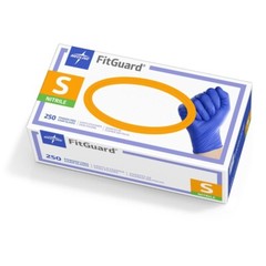 Nitrile Small Powder-Free Exam Gloves, Medline FitGuard Case of 2500ct (SMALL)