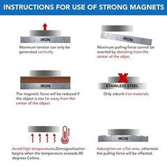 60 Pack Small Magnets Rare Earth Magnets with Countersunk Hole Matching Screw…