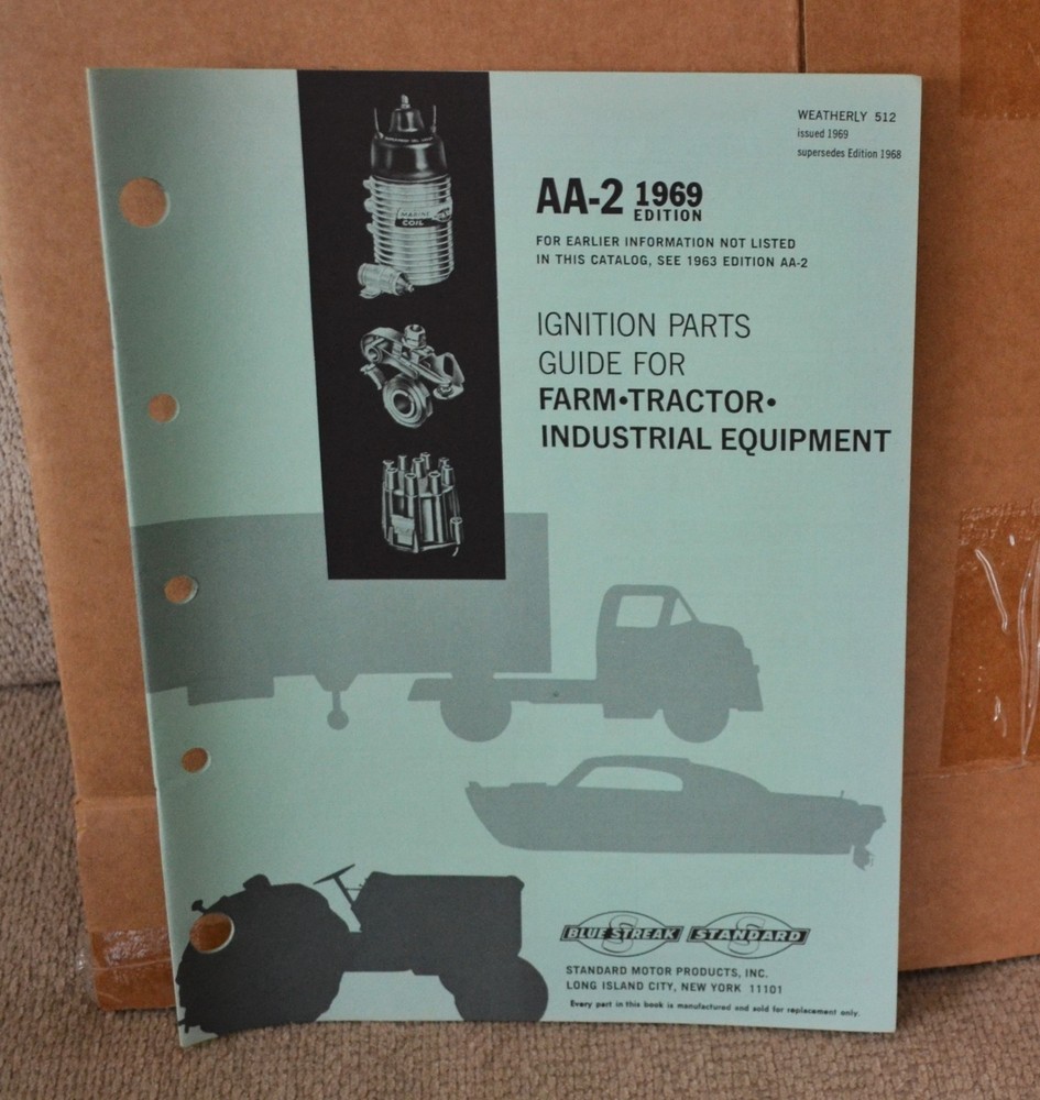 VTG 1969 Blue Streak Standard Ignition Parts Guide AA-2 Farm Tractor Industrial